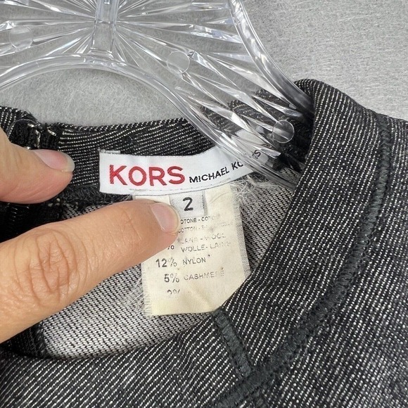 Kors Michael Kors Dress Size 2 Black Midi Sleeveless Sheath Made in Italy - Picture 9 of 12